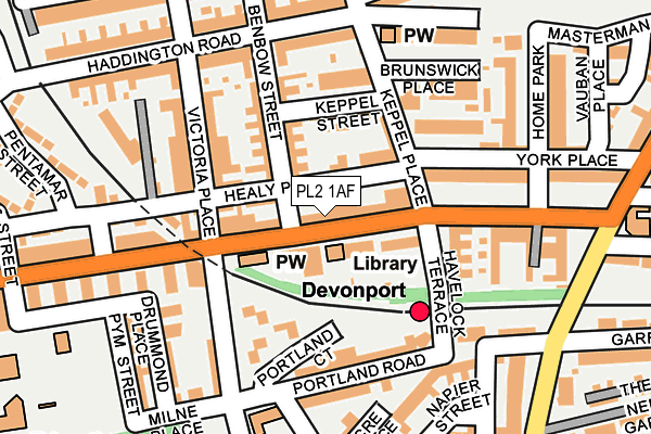 PL2 1AF map - OS OpenMap – Local (Ordnance Survey) PL2 1AF map - OS OpenMap – Local (Ordnance Survey)
