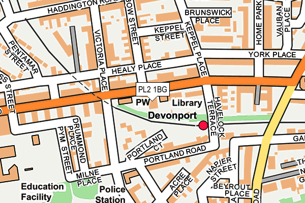 PL2 1BG map - OS OpenMap – Local (Ordnance Survey) PL2 1BG map - OS OpenMap – Local (Ordnance Survey)