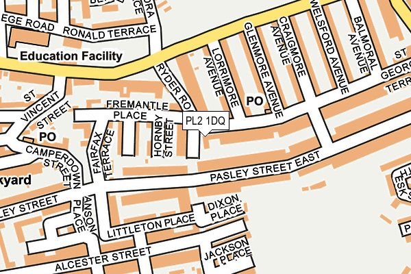 PL2 1DQ map - OS OpenMap – Local (Ordnance Survey) PL2 1DQ map - OS OpenMap – Local (Ordnance Survey)
