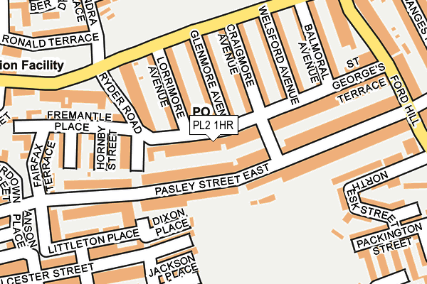 PL2 1HR map - OS OpenMap – Local (Ordnance Survey) PL2 1HR map - OS OpenMap – Local (Ordnance Survey)