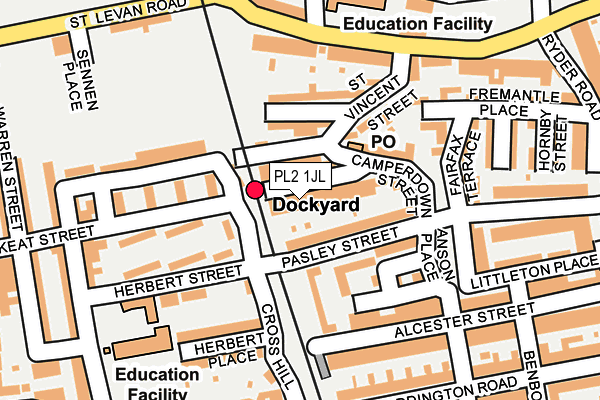 PL2 1JL map - OS OpenMap – Local (Ordnance Survey) PL2 1JL map - OS OpenMap – Local (Ordnance Survey)
