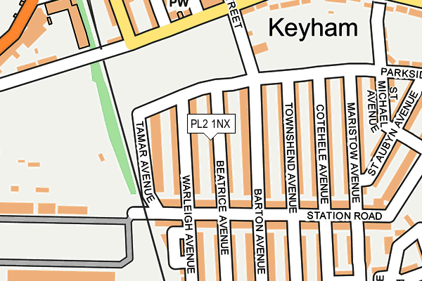 PL2 1NX map - OS OpenMap – Local (Ordnance Survey) PL2 1NX map - OS OpenMap – Local (Ordnance Survey)