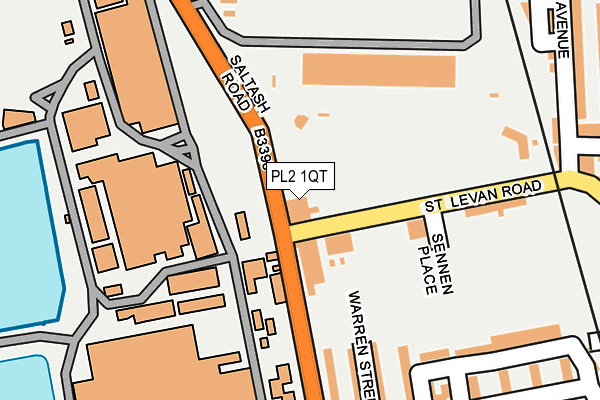 PL2 1QT map - OS OpenMap – Local (Ordnance Survey) PL2 1QT map - OS OpenMap – Local (Ordnance Survey)