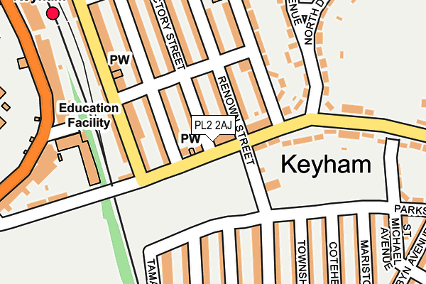 PL2 2AJ map - OS OpenMap – Local (Ordnance Survey) PL2 2AJ map - OS OpenMap – Local (Ordnance Survey)