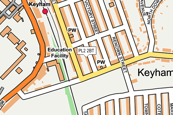 PL2 2BT map - OS OpenMap – Local (Ordnance Survey) PL2 2BT map - OS OpenMap – Local (Ordnance Survey)