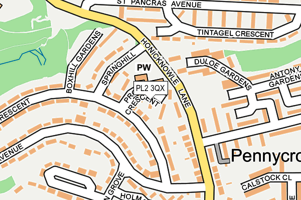 PL2 3QX map - OS OpenMap – Local (Ordnance Survey) PL2 3QX map - OS OpenMap – Local (Ordnance Survey)