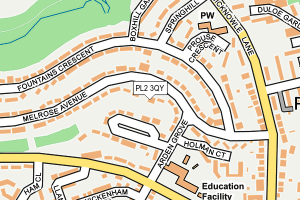 PL2 3QY map - OS OpenMap – Local (Ordnance Survey) PL2 3QY map - OS OpenMap – Local (Ordnance Survey)