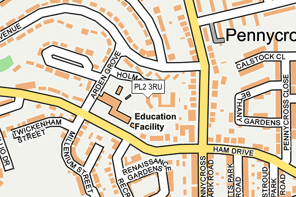 PL2 3RU map - OS OpenMap – Local (Ordnance Survey) PL2 3RU map - OS OpenMap – Local (Ordnance Survey)