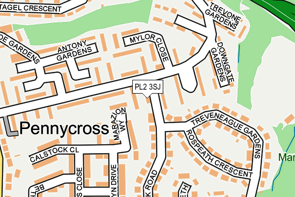 PL2 3SJ map - OS OpenMap – Local (Ordnance Survey) PL2 3SJ map - OS OpenMap – Local (Ordnance Survey)