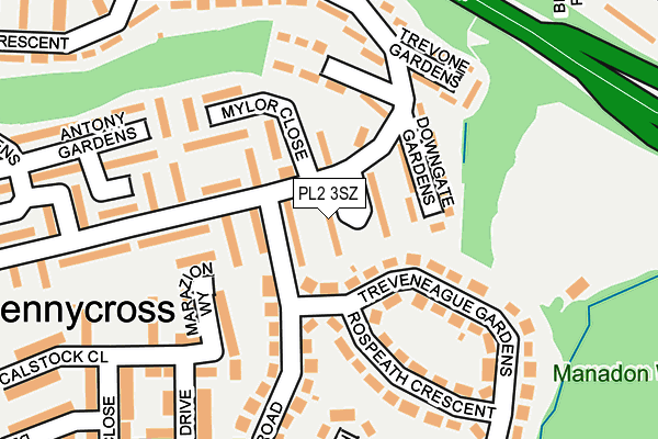 PL2 3SZ map - OS OpenMap – Local (Ordnance Survey) PL2 3SZ map - OS OpenMap – Local (Ordnance Survey)