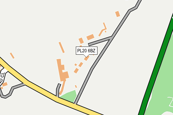 PL20 6BZ map - OS OpenMap – Local (Ordnance Survey) PL20 6BZ map - OS OpenMap – Local (Ordnance Survey)