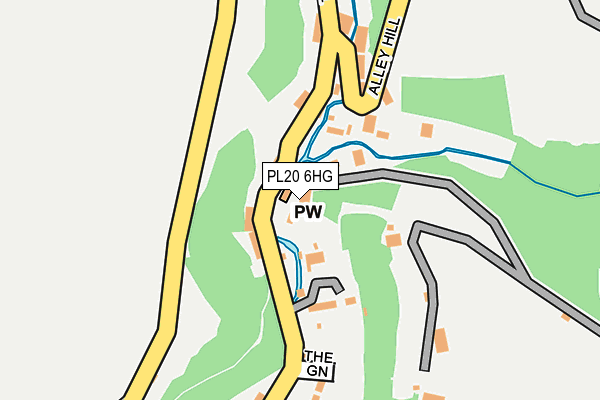 PL20 6HG map - OS OpenMap – Local (Ordnance Survey) PL20 6HG map - OS OpenMap – Local (Ordnance Survey)