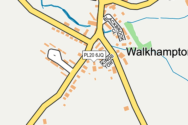 PL20 6JQ map - OS OpenMap – Local (Ordnance Survey) PL20 6JQ map - OS OpenMap – Local (Ordnance Survey)