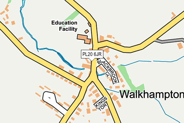 PL20 6JR map - OS OpenMap – Local (Ordnance Survey) PL20 6JR map - OS OpenMap – Local (Ordnance Survey)