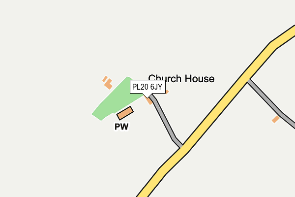 PL20 6JY map - OS OpenMap – Local (Ordnance Survey) PL20 6JY map - OS OpenMap – Local (Ordnance Survey)