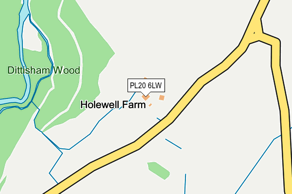 PL20 6LW map - OS OpenMap – Local (Ordnance Survey) PL20 6LW map - OS OpenMap – Local (Ordnance Survey)