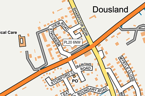 PL20 6NW map - OS OpenMap – Local (Ordnance Survey) PL20 6NW map - OS OpenMap – Local (Ordnance Survey)