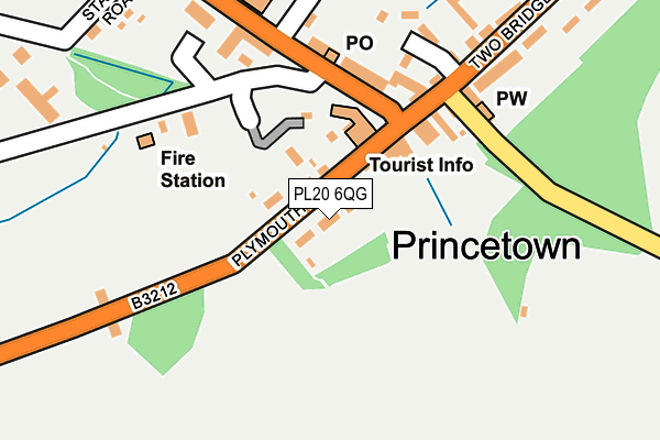PL20 6QG map - OS OpenMap – Local (Ordnance Survey) PL20 6QG map - OS OpenMap – Local (Ordnance Survey)