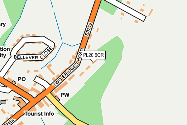PL20 6QR map - OS OpenMap – Local (Ordnance Survey) PL20 6QR map - OS OpenMap – Local (Ordnance Survey)