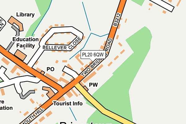 PL20 6QW map - OS OpenMap – Local (Ordnance Survey) PL20 6QW map - OS OpenMap – Local (Ordnance Survey)