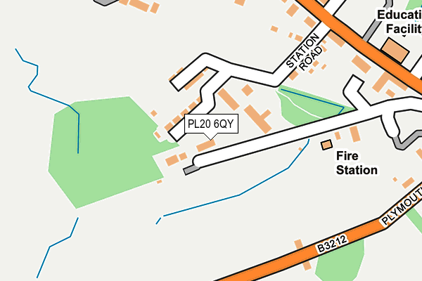 PL20 6QY map - OS OpenMap – Local (Ordnance Survey) PL20 6QY map - OS OpenMap – Local (Ordnance Survey)
