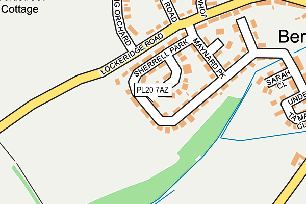 PL20 7AZ map - OS OpenMap – Local (Ordnance Survey) PL20 7AZ map - OS OpenMap – Local (Ordnance Survey)