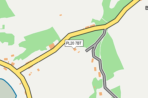 PL20 7BT map - OS OpenMap – Local (Ordnance Survey) PL20 7BT map - OS OpenMap – Local (Ordnance Survey)