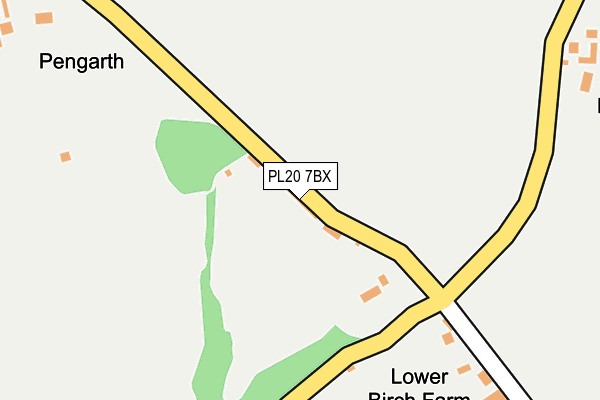 PL20 7BX map - OS OpenMap – Local (Ordnance Survey) PL20 7BX map - OS OpenMap – Local (Ordnance Survey)