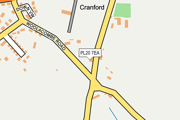 PL20 7EA map - OS OpenMap – Local (Ordnance Survey) PL20 7EA map - OS OpenMap – Local (Ordnance Survey)
