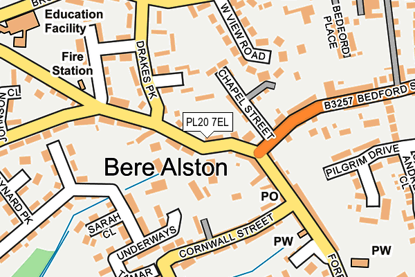 PL20 7EL map - OS OpenMap – Local (Ordnance Survey) PL20 7EL map - OS OpenMap – Local (Ordnance Survey)