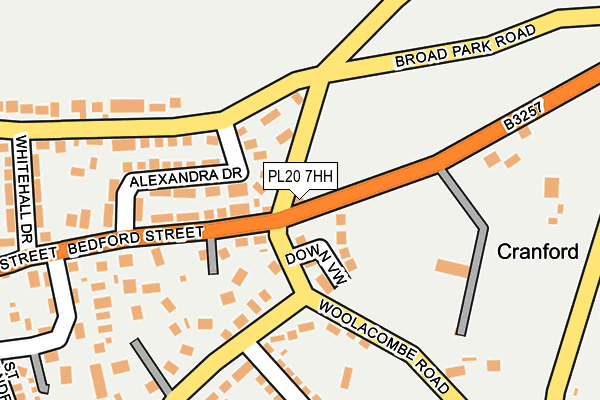 PL20 7HH map - OS OpenMap – Local (Ordnance Survey) PL20 7HH map - OS OpenMap – Local (Ordnance Survey)