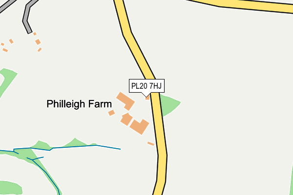 PL20 7HJ map - OS OpenMap – Local (Ordnance Survey) PL20 7HJ map - OS OpenMap – Local (Ordnance Survey)