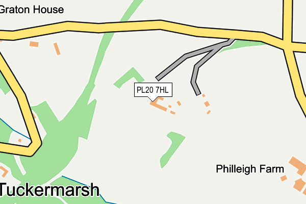 PL20 7HL map - OS OpenMap – Local (Ordnance Survey) PL20 7HL map - OS OpenMap – Local (Ordnance Survey)