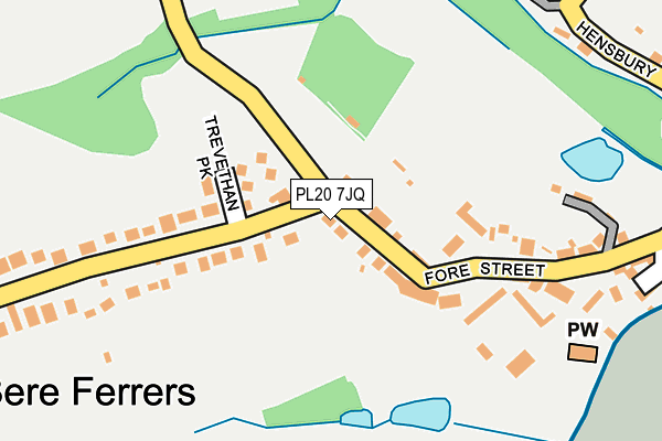PL20 7JQ map - OS OpenMap – Local (Ordnance Survey) PL20 7JQ map - OS OpenMap – Local (Ordnance Survey)