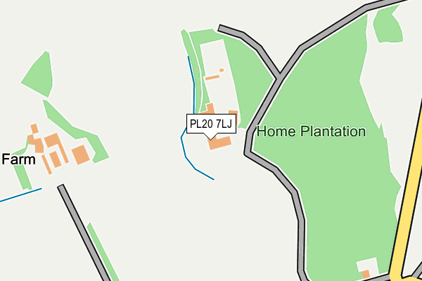PL20 7LJ map - OS OpenMap – Local (Ordnance Survey) PL20 7LJ map - OS OpenMap – Local (Ordnance Survey)