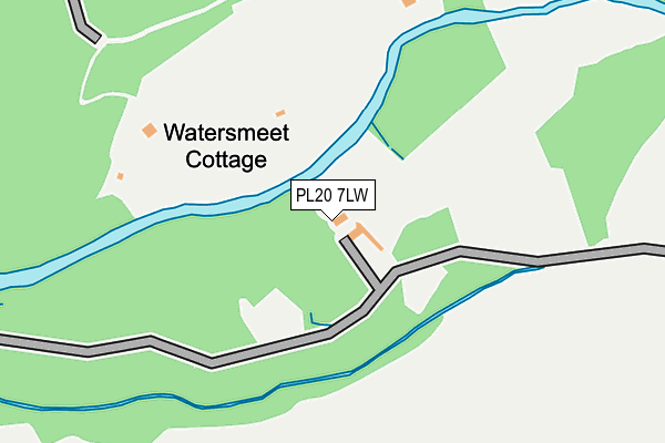 PL20 7LW map - OS OpenMap – Local (Ordnance Survey) PL20 7LW map - OS OpenMap – Local (Ordnance Survey)