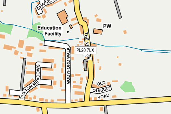 PL20 7LX map - OS OpenMap – Local (Ordnance Survey) PL20 7LX map - OS OpenMap – Local (Ordnance Survey)