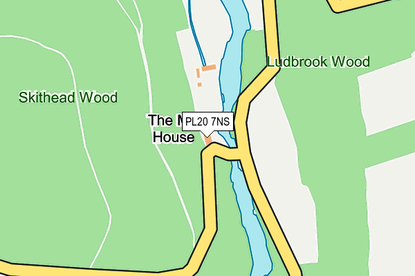 PL20 7NS map - OS OpenMap – Local (Ordnance Survey) PL20 7NS map - OS OpenMap – Local (Ordnance Survey)