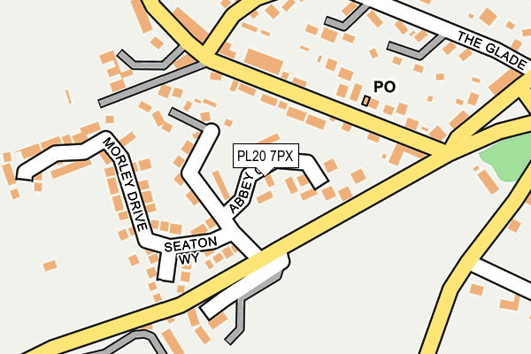 PL20 7PX map - OS OpenMap – Local (Ordnance Survey) PL20 7PX map - OS OpenMap – Local (Ordnance Survey)