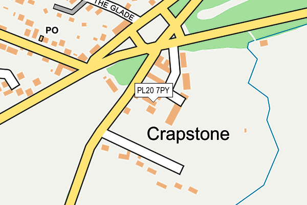 PL20 7PY map - OS OpenMap – Local (Ordnance Survey) PL20 7PY map - OS OpenMap – Local (Ordnance Survey)