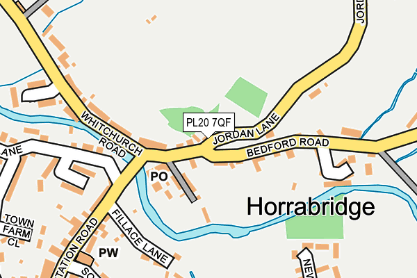 PL20 7QF map - OS OpenMap – Local (Ordnance Survey) PL20 7QF map - OS OpenMap – Local (Ordnance Survey)