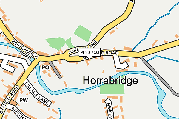 PL20 7QJ map - OS OpenMap – Local (Ordnance Survey) PL20 7QJ map - OS OpenMap – Local (Ordnance Survey)