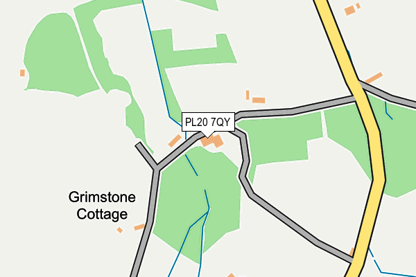 PL20 7QY map - OS OpenMap – Local (Ordnance Survey)