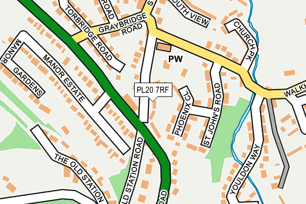 PL20 7RF map - OS OpenMap – Local (Ordnance Survey) PL20 7RF map - OS OpenMap – Local (Ordnance Survey)
