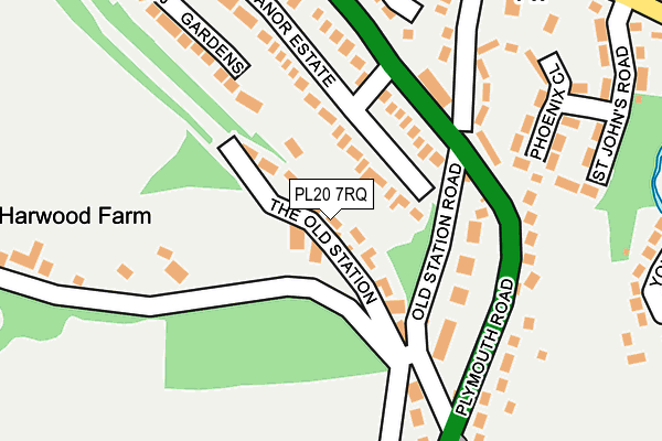 PL20 7RQ map - OS OpenMap – Local (Ordnance Survey) PL20 7RQ map - OS OpenMap – Local (Ordnance Survey)