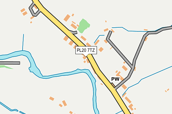 PL20 7TZ map - OS OpenMap – Local (Ordnance Survey) PL20 7TZ map - OS OpenMap – Local (Ordnance Survey)