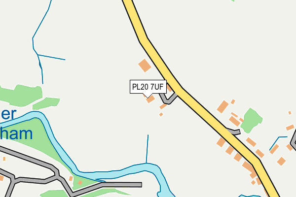 PL20 7UF map - OS OpenMap – Local (Ordnance Survey) PL20 7UF map - OS OpenMap – Local (Ordnance Survey)