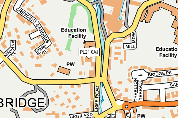 PL21 0AJ map - OS OpenMap – Local (Ordnance Survey) PL21 0AJ map - OS OpenMap – Local (Ordnance Survey)