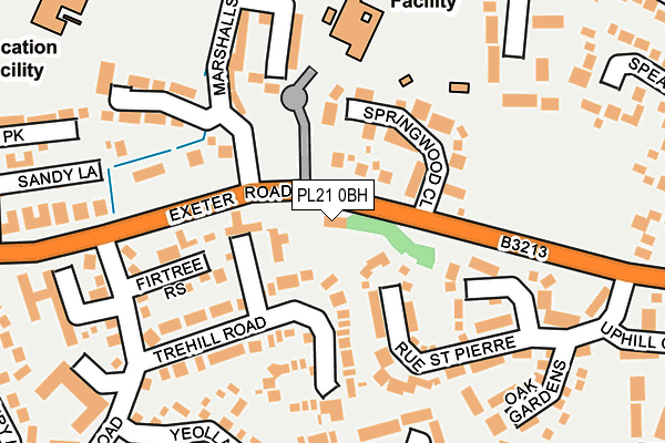 PL21 0BH map - OS OpenMap – Local (Ordnance Survey) PL21 0BH map - OS OpenMap – Local (Ordnance Survey)