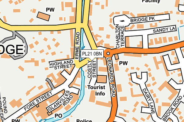PL21 0BN map - OS OpenMap – Local (Ordnance Survey) PL21 0BN map - OS OpenMap – Local (Ordnance Survey)